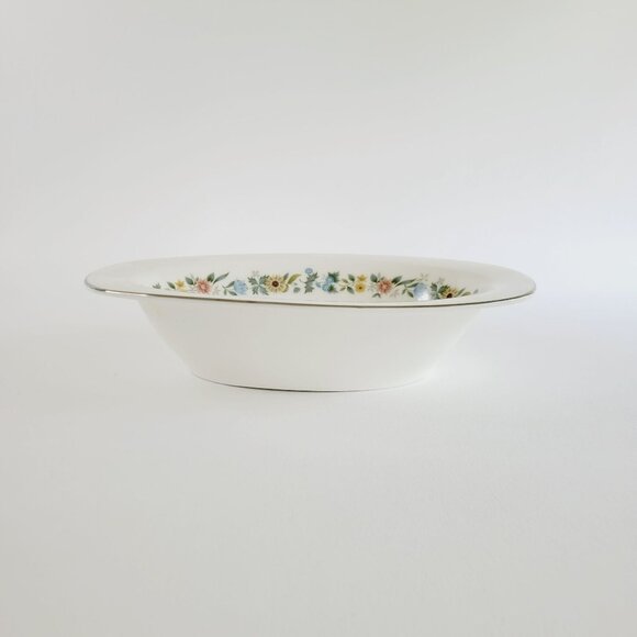 Royal Doulton Pastorale Oval Serving Bowl Floral Band, Vintage c.1970-90 England - Picture 3 of 11
